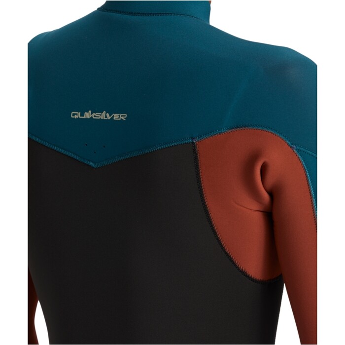 2024 Quiksilver Hombres Everyday Sessions 3/2mm Chest Zip Neopreno EQYW103202 - Midnight Turquoise